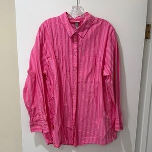 A New Day Fuchsia Striped Shirt